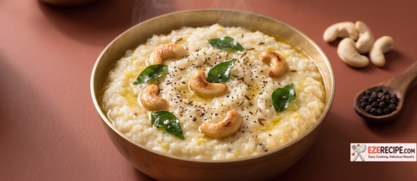 South Indian Ven Pongal (Khara Pongal)