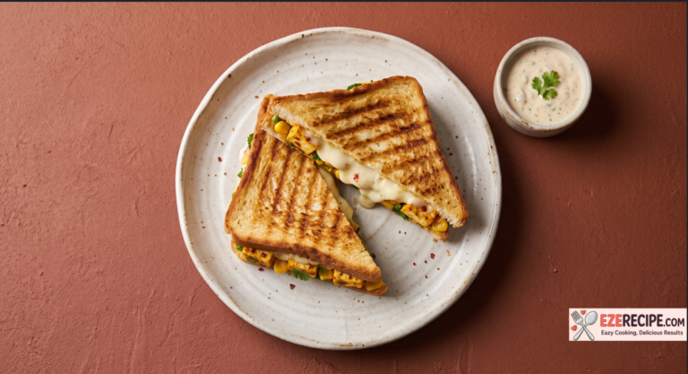Café-Style Triple-Layer Cheese Burst Sandwich