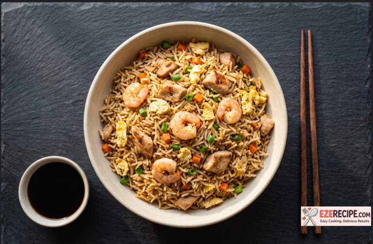 Restaurant-Style Mixed Fried Rice (Chicken,Prawn&Eggs)